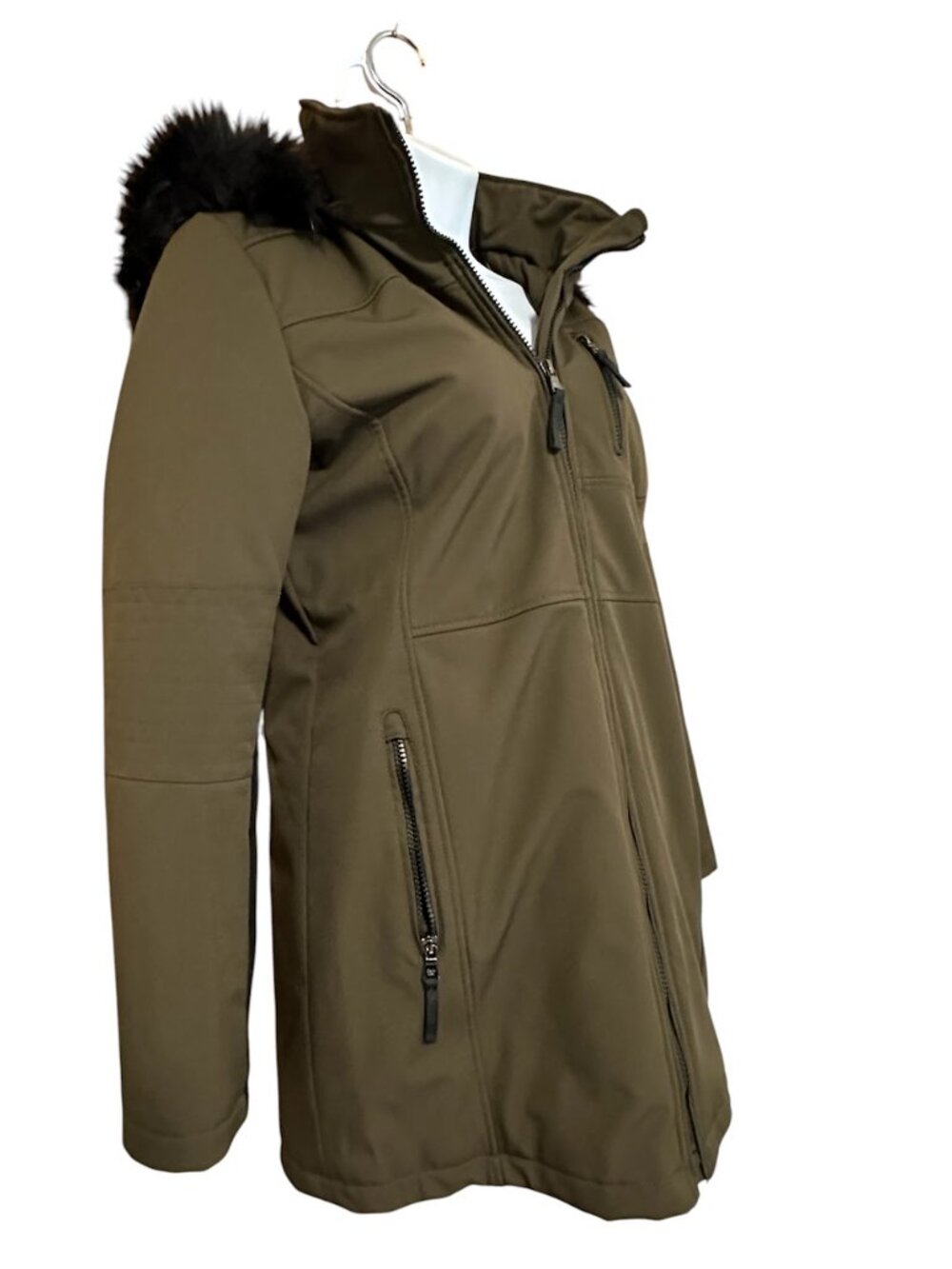 Calvin Klein Weather-Resistant Softshell Fashion Coat - Size Medium - Picture 2 of 9